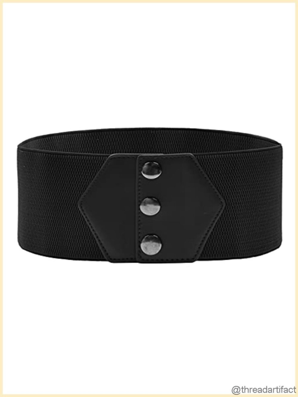 Wide Elastic Vintage Corset Belt Snap-Button Stretch Waistband